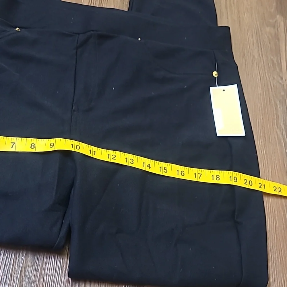 Michael‎ Kors Black Skinny Pants with Gold Accents
